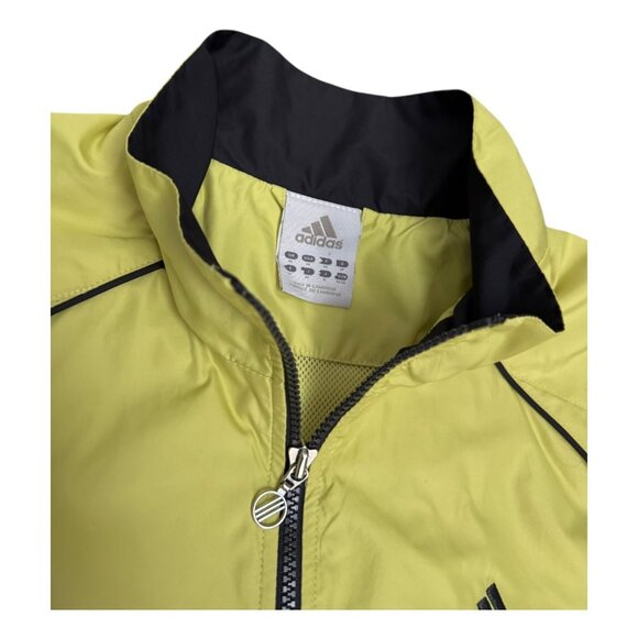 ADIDAS Vintage Y2K 2000s Neon Lightweight Windbreaker Jacket Womens Medium - Picture 3 of 5